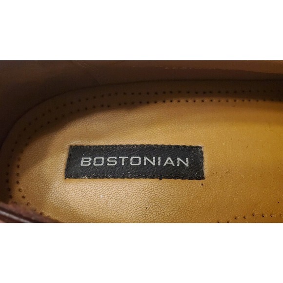 Bostonian First Flex Brown Leather Men’s 10 M Slip On Dress Shoes - Picture 4 of 5